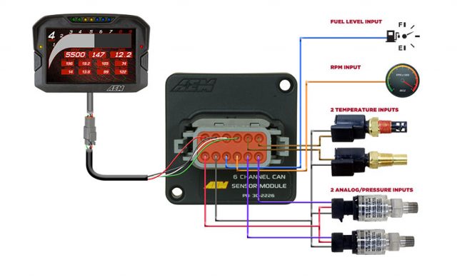 AEM 6 Channel CAN Sensor Module For Digital Dashes - Engine Power Videos